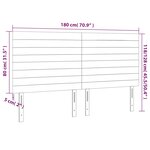 vidaXL Tête de lit à LED Noir 180x5x118/128 cm Tissu
