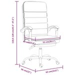 vidaXL Fauteuil de massage inclinable de bureau Rose Similicuir