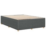 vidaXL Cadre de lit sans matelas gris foncé 140x200 cm tissu