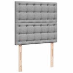 vidaXL Sommier à lattes de lit avec matelas gris clair 80x200 cm tissu