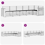 vidaXL Ensemble de canapés d'extérieur 6 pc Naturel Polyester