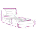 vidaXL Cadre de lit sans matelas gris clair 90x190 cm tissu