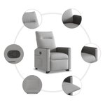 vidaXL Fauteuil inclinable gris nuage tissu