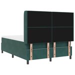 vidaXL Lit à ressorts avec tête de lit Vert foncé 160 x 200 cm Velours