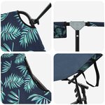 vidaXL Chaise longue pliante 2 Pièces Vert 56 x 190 x 81cm tissu
