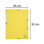 Chemise 3 rabats +elast A4 carte jaune citron EXACOMPTA