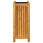 vidaXL Jardinière avec doublure 31x31x75 cm bois massif d'acacia