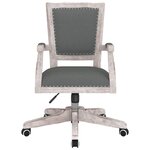 Chaise fauteuil siège pivotante de bureau informatique étude foncé tissu gris 02_0024127