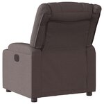 vidaXL Fauteuil inclinable électrique Marron foncé Tissu