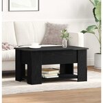 Table basse en chêne noir vidaXL 79x49x41 cm en bois reconstitué
