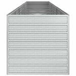vidaXL Lit surélevé de jardin 480x80x77 cm Acier galvanisé Argenté