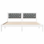 vidaXL Cadre de lit Gris clair 160 x 200 cm Pin massif