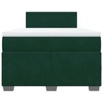 vidaXL Sommier à lattes de lit et matelas Vert foncé 120x200cm Velours