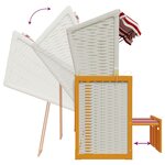 vidaXL Strandkorb avec auvent résine tressée bois solide rouge blanc