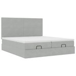 VidaXL Cadre de lit ottoman et matelas gris clair 160x200cm velours