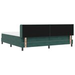 Lit Box Spring vidaXL avec Matelas Vert Foncé 200x200 cm Velours