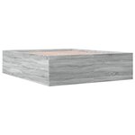 vidaXL Cadre de lit sans matelas sonoma gris 150x200 cm