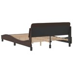 vidaXL Cadre de lit Dover marron 140x190 cm similicuir