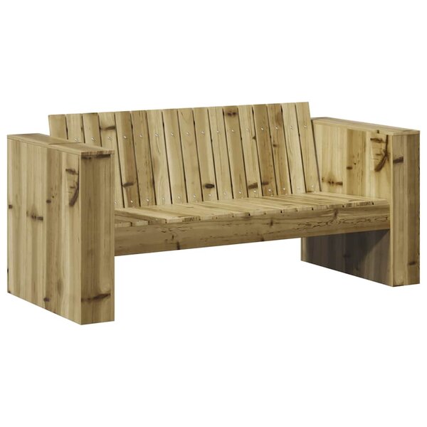 vidaXL Canapé de jardin Vert 134 x 60 x 62 cm Bois de pin massif