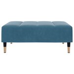vidaXL Canapé-lit à 2 places avec repose-pied bleu velours