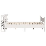vidaXL Cadre de lit avec tête de lit blanc 120x190 cm bois pin massif