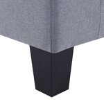 vidaXL Canapé à 5 places Gris clair Tissu