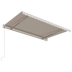 vidaXL Auvent rétractable automatique 450x300 cm Crème