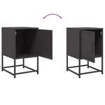 vidaXL Tables de chevet 2 Pièces noir 36x39x60 5 cm acier