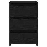 vidaXL Cabinet de chevet avec tiroir Chêne noir 40 x 35 x 62 5 cm