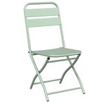 vidaXL Chaise de jardin pliante 2 Pièces Vert 55 x 56 5 x 91cm Acier