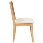 vidaXL Chaises à manger coussins 2 Pièces bois massif caoutchouc