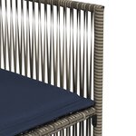 vidaXL Ensemble à manger de jardin 7 Pièces coussins gris résine tressée