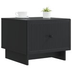 vidaXL Table basse Noir 49 x 50 x 40 cm Bois d'ingénierie
