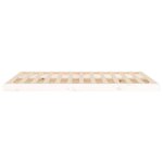 vidaXL Cadre de lit blanc 135x190 cm double bois massif de pin
