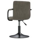 vidaXL Chaises pivotantes à manger lot de 6 gris clair velours