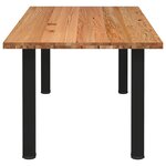 vidaXL Table à manger marron clair bois de chêne massif rectangulaire