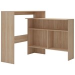vidaXL Table de bar avec 2 dessus de table Chêne 130x40x120 cm