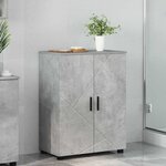 vidaXL Cabinet de salle de bain avec porte Gris béton 60 x 35 x 80 cm