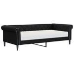 vidaXL Lit de jour avec matelas noir 90x200 cm similicuir