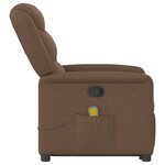 vidaXL Fauteuil de massage inclinable Marron Tissu
