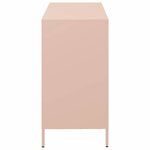 vidaXL Buffet rose 101 5x39x73 5 cm acier laminé à froid