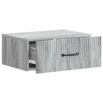 vidaXL Cabinet de chevet mural Sonoma gris 49 x 34 5 x 20 cm