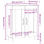 vidaXL Buffet chêne marron 69 5x34x90 cm bois d'ingénierie