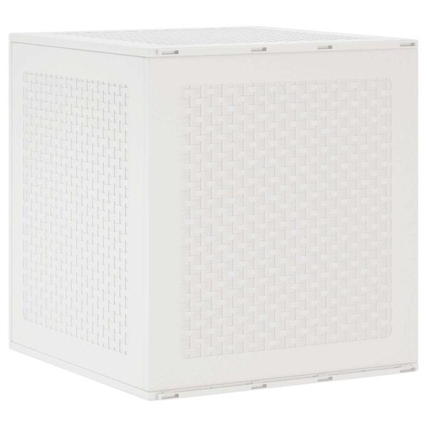 vidaXL Boîte de Rangement de Jardin Blanc 55 x 53 x 57 cm