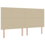 vidaXL Tête de lit Gris Vert Clair 200 cm Tissu en velours côtelé
