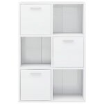 vidaXL Armoire de rangement Blanc brillant Bois d’ingénierie