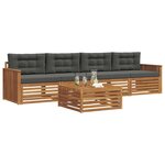 vidaXL Ensemble de canapés d'extérieur 5 pc Naturel et Anthracite