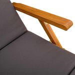 vidaXL Chaise longue inclinable et pliable 3 Pièces Gris foncé