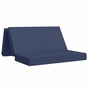 vidaXL Canapé-lit pliable 160 x 67 x 45 cm Bleu