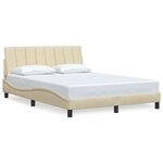 vidaXL Cadre de lit sans matelas crème 120x200 cm tissu